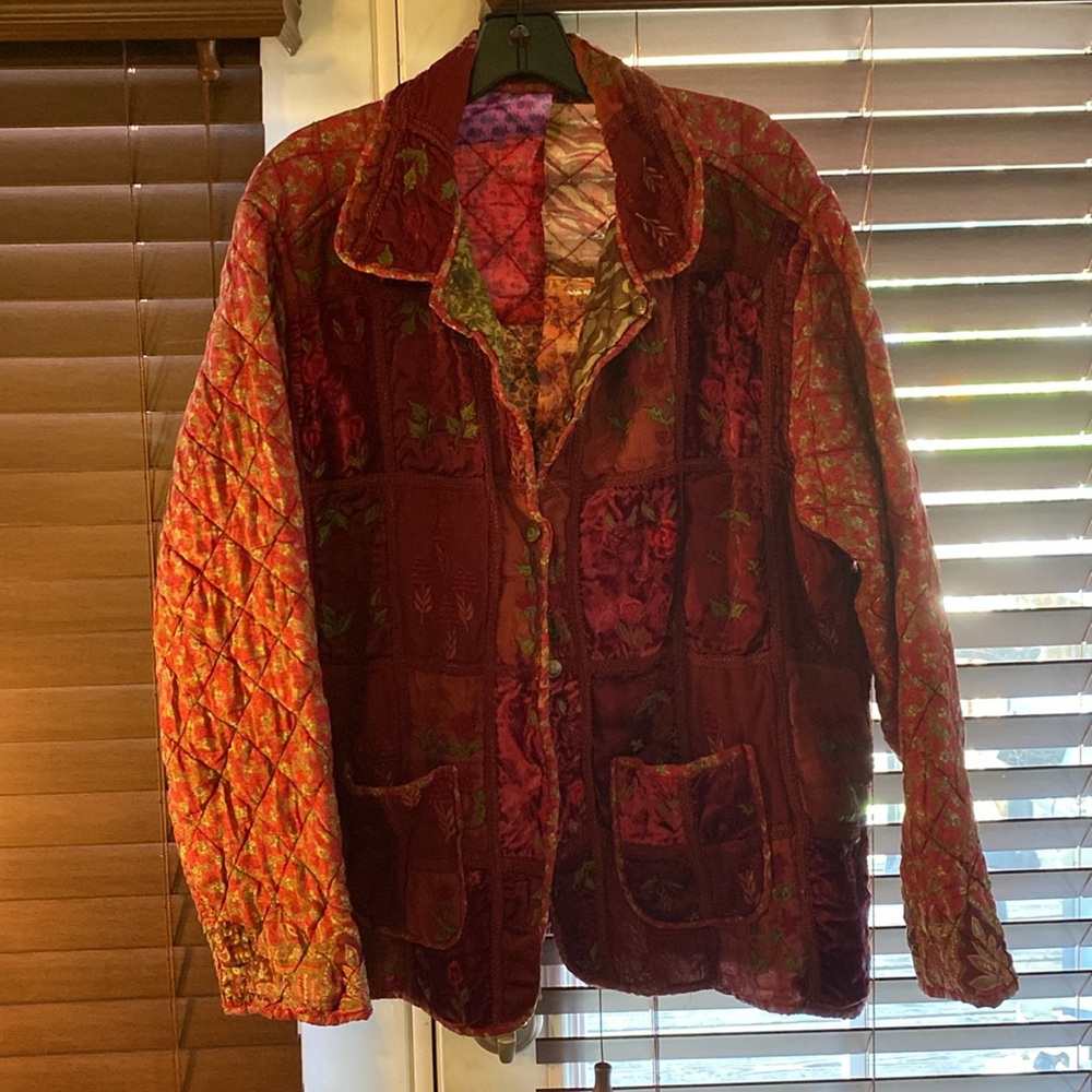 Reversible Patchwork Silk Jacket - Picture 3 of 8